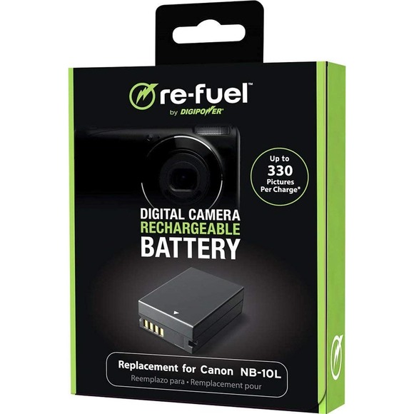Digipower -Re-Fuel Rechargeable Lithium-Ion Replacement Battery for Canon NB-10L - Picture 2 of 2